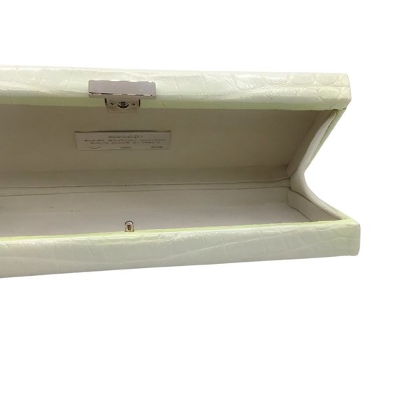 VBH LIGHT LIME GREEN CELADON ALLIGATOR SKIN LEATHER CLUTCH BAG - Picture 6 of 7